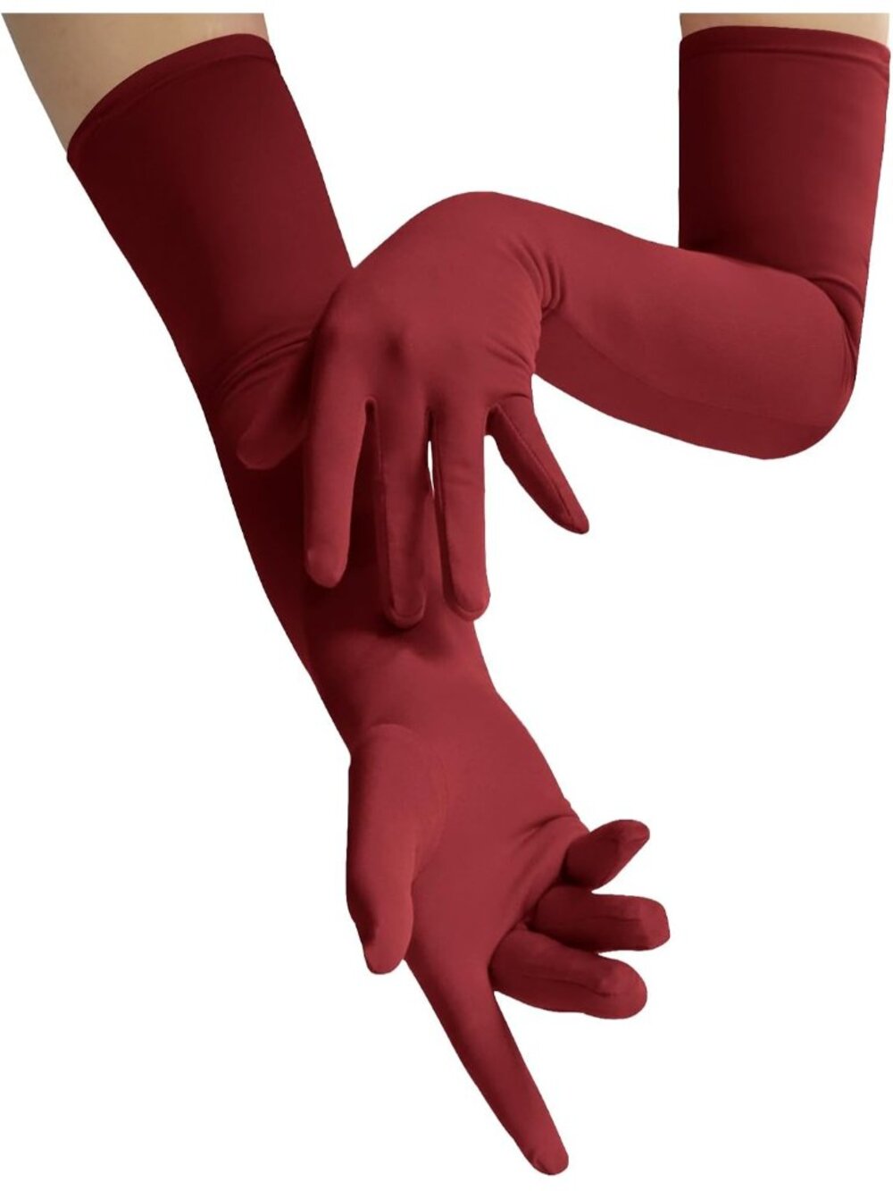 Women's Wine Halloween Costume Accessories Spandex Stretch Opera Gloves